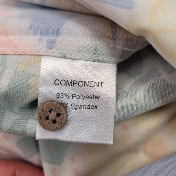 EPMO Hawaiian Men Tropical Short Sleeve Shirt Toucan & Leaf Print Size Large - Picture 8 of 10